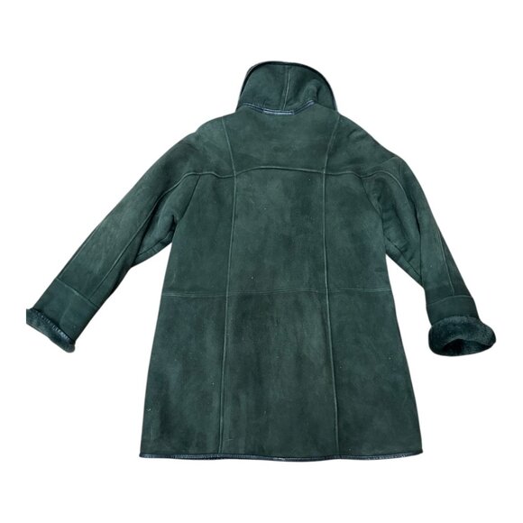 Vintage Green Sheepskin Coat - Picture 4 of 5